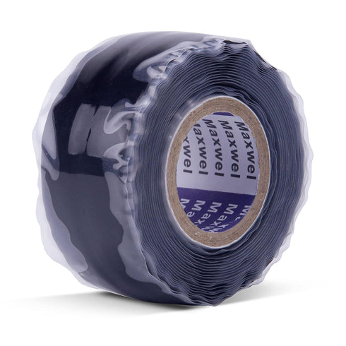 Self Fusing Silicone Tape Leak Seal - 1 In 10 Ft Black, No Adhesive Waterproof Silicon Rubber Self Amalgamating Tape