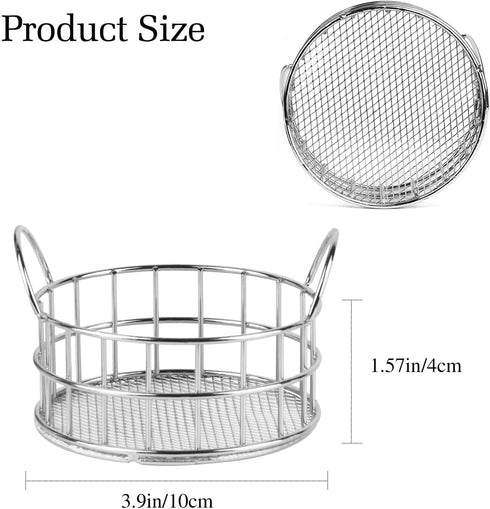 Silver Paper Clip Holder, Mesh Desk Accessories, Small Office Supplies for School, Office, and Home, 2PCS