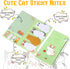 LeeLoon Set, 360 Cat Sticky Notes Sheets Cute Cartoon Animal Cat Self-Stick Notes Pads Cat Themed Memo Pads Cat Paw