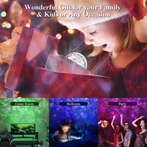 Star Projector Galaxy Light Projector, Ocean Wave Projector for Bedroom with White Noise, Bluetooth Speaker, Timer