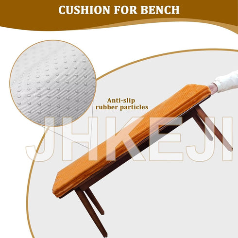 SUCADA 80x30cm, 5cm Settee 30D Indoor Bench Cushion Orange Long Dining Bench Cushions for Indoor Furniture, Thick