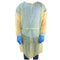 Ever Ready First Aid Isolation Gown, Fluid Resistant, Yellow, Pack of 10 with Elastic Wrists