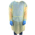 Ever Ready First Aid Isolation Gown, Fluid Resistant, Yellow, Pack of 10 with Elastic Wrists