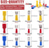 Hilitchi 255Pcs Fully Insulated Female/Male Spade Quick Wire Crimp Terminals Connectors Kit, 22-16/16-14/12-10AWG