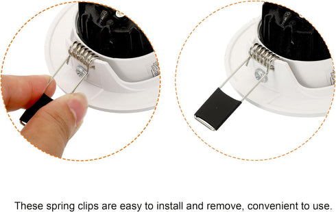 40x16mm 20 Pack PATIKIL Downlight Spring Clips, Emitting Diode Recessed Lighting Accessories Securing Clamps