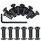 50 Sets Black M6x20mm Nut Bolt Binding Screw Rivet Socket Cap Kit for Wood Socket Cover Bolt Barrel Nut