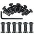 50 Sets Black M6x20mm Nut Bolt Binding Screw Rivet Socket Cap Kit for Wood Socket Cover Bolt Barrel Nut