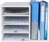 PAG Wood Desktop File Holder Organizer, Mail Sorter for File Folders, Mails, Envelopes, White