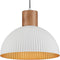 ELYONA Modern Ash Wood Pendant Light Fixtures 12" Hanging Lamp Nordic White