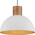 ELYONA Modern Ash Wood Pendant Light Fixtures 12" Hanging Lamp Nordic White