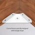 12 Pcs Corner Bracket Metal Corner Brace, Cabinet Countertop Brackets for Wood Chair, Box, Desk (White)