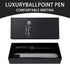 Nice pens,luxury pen with cace,fancy pens Ballpoint Pen Smooth writing experience stylish design effortless writing executive pen-Gift Box with 0.5mm Black 2 Extra Refill (Black)