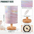 ALAZA Bedside Table Lamp for Bedroom Shining Pink Mermaid Tail Nightstand LED Light Lamps with USB Port Linen Fabric