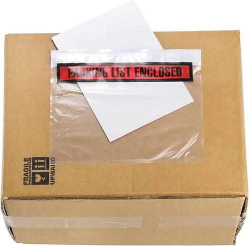Nicunom 1000 Pcs Packing List Envelopes | Clear Adhesive Invoice Packing Slip Envelope Pouches for Shipping