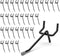 HUHOLE Pegboard Hooks 2 Inch 50PC, Black Peg Board Hooks, Fit 1/4" or 1/8" Pegboard, Ideal Organizer Accessories for
