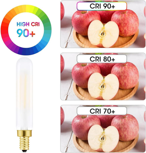 Leools E12 Bulb Dimmable 4W 2700K T6 B11 Bulb 40 AC120V 400LM e12 Bulb 6Pack Frosted LED Equal Warm White Candelabra