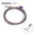 MECCANIXITY K Type Thermocouple Temperature Sensor PT100 5mm Ring High Temperature Probe 10ft Wire 0 to 600°C(32 to 1112°F) Stainless Steel