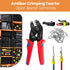 Amliber 24-14 Wire Crimping Tool with Ratchet, Ratchet Wire Crimper Tool for Open Barrel Terminal Connectors