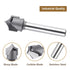 SpeTool 1/4" Shank Point Cutting Roundover Router Bit, 1/2" Cutting Diameter, 1/4" Radius for CNC Woodworking