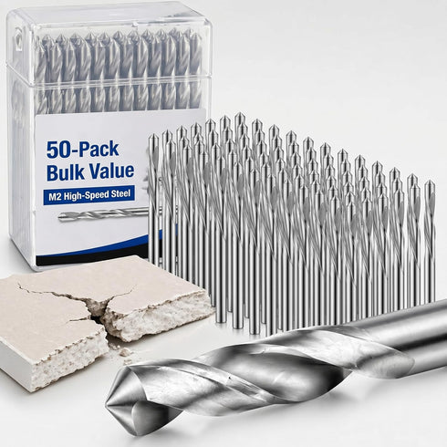 Tondiamo 50 Pcs Drywall Router Bits 1/8" Rotor Drywall Drill Bits High