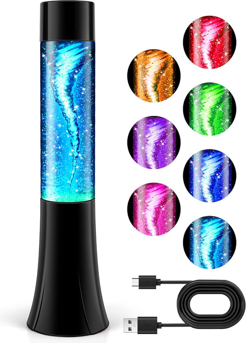 Glitter Tornado lamp for Kids,Beautiful Birthday Christmas Valentines Gifts for Him Kids Teen Boys,Fun Office Home