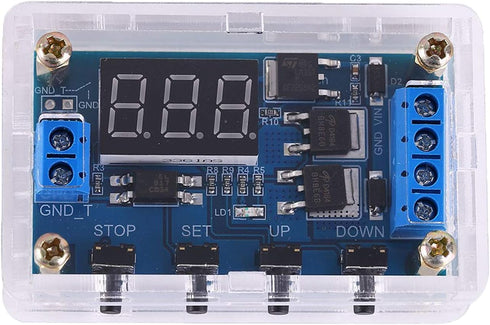 Timer Delay Relay DC 5V 12V 24V On Off Timer Module, Dual MOS Delay Control Board with Digital Display