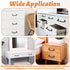 Caeuiciw 8 Pcs Cutting Board Cabinet Hardware Handle Pull, Matte Black Cabinet Hardware Furniture Pulls, Metal Serving
