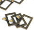 WEICHUAN 8-Pack Zinc Alloy Antique Bronze Label Frame Drawer Pulls - Vintage Industrial Style Handles for Drawers and