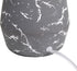 LT1171-GRY 13.78" Simple Designs Chic Glow Marble Inspired Ceramic Table Lamp with Fabric Shade, for Bedroom, Office