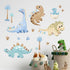 Yovkky Boho Baby Dinosaur Wall Decals Stickers, Dino Egg Palm Tree Footprints Neutral Toddler Nursery Decor, Home