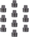 1/2" Plug Fitting, PIPE DECOR Black Malleable Iron Fittings for Standard 1/2 Inch Pipes, 10 Pack