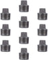 1/2" Plug Fitting, PIPE DECOR Black Malleable Iron Fittings for Standard 1/2 Inch Pipes, 10 Pack