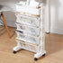 Small Bookshelf Mobile Bookcase, Home Tiered Storage Shelf Carts with Wheels, Rolling Storage Cart (5 Layer)