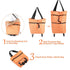 MUNEFE Wheel Rolling Shopping Bag, Foldable Shopping Bag, Shopping Cart with Wheels for Shopping, Camping, Picnicking