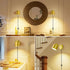 Dimmable 350 Stairway((Bulb Lightess Plug in Wall Sconce with Switch, Wall Lamp Plug in Rotatable, Gold Wall Mounted