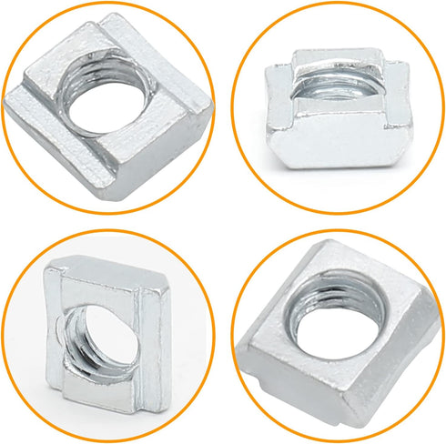 Qjaiune 25Pcs M6 2020 M6 3D 2020 6mm Slide in T Nut Aluminum Extrusion T Nuts, Sliding T Nuts Tee Slot Nuts