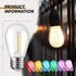 JAHEKS 30-Pack Bulbs, S14 Bulbs Bulbs, 1W E26 Orange Purple String Light LED Replacement for Outdoor String Lights