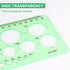 Tamaki Circle Template Measuring Geometry Ruler Stencils for Drafting Digital Drawings, 2 Pack for Office, School