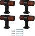 bociloy 4Pcs 1.57 Walnut Wood Drawer Pulls, Single Hole Kitchen Cabinet Hardware Handles,