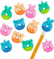 Donut Animal Eraser Pencil Toppers - 24 Pieces - Stationery