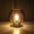 LUSHARBOR Battery Operated Lamp with Timer, Small Glass Table Lamp, Decorative Cordless Battery Powered Bedside Lamps