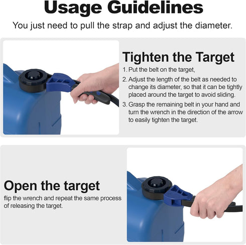 Upgraded Strap Wrench Set, 2pcs Adjustable Rubber Strap Wrench, Max Diameter 4" and 6" for Plumbing