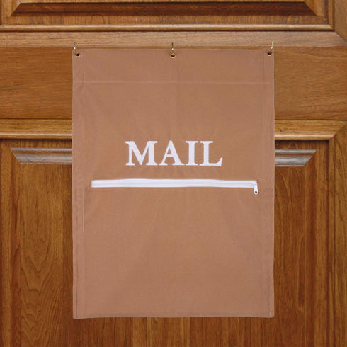 Mail Catcher Bag for Mail Slots, Efficient Letter Cage Door Bag, Reduces Drafts for Home Office and Garage Doors (Tan)