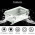 LeMotech Electrical Box, IP67 Waterproof Hinged Clear Cover Junction Box, ABS Plastic Enclosure with Mounting Plate,