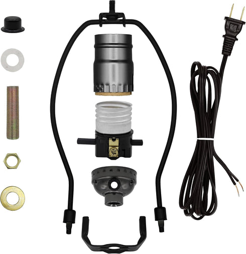 Creative Hobbies ML93HK Black Finish Make-A-Lamp Kit, DIY Lamp Design or Repair Parts Included
