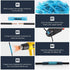 Heat Shrink Butt Wire Connectors, 100Pcs 16-14 AWG Blue Insulated Waterproof Electrical Wire Crimp Terminals