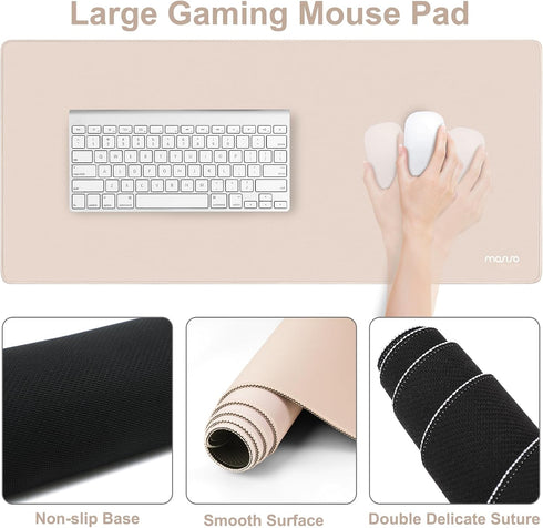 Set, MOSISO Wrist Rest for Keyboard Mouse Pad Large Gaming Deskpad&Circle Curved Mousepad&Keyboard Wrist Rest&Coaster