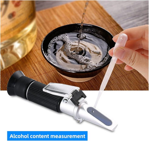 VGVGV 0-80% Brix Refractometer, Handheld Alcohol Refractometer for Spirits Household Liquor Brewing Refractometer