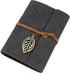 EvZ 7 Inches Vintage Black PU Leather Cover Loose Leaf Blank Notebook Journal Diary Gift