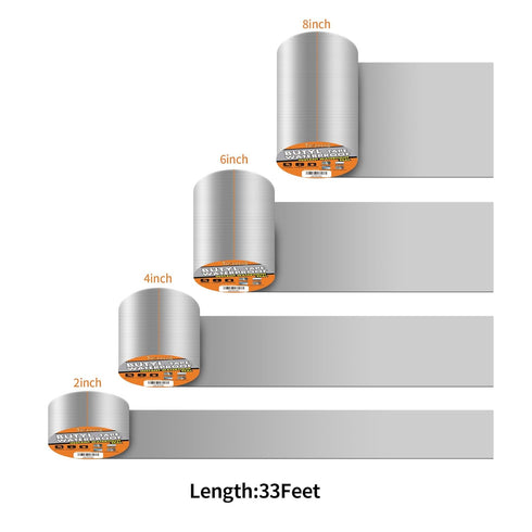 Butyl Tape Waterproof Sealant Tape 4 Inch x 33 Feet, Aluminum Foil Duct Sealing Tape for RV Roof Repair